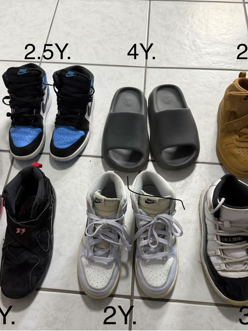 Boys lot of shoes- 13 pairs. Sizes 2.5-4Y